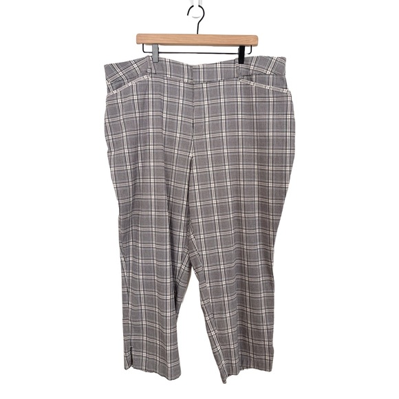 Ava & Viv Ankle High Rise Stretch Plaid Pants Size 20 - Picture 1 of 4